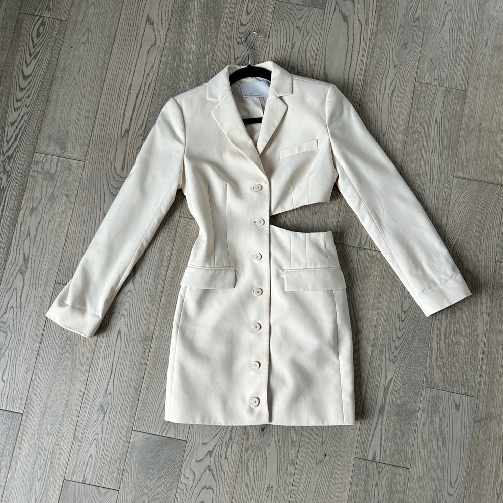 OAK + FORT Cream Blazer Dress